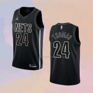 Camiseta Brooklyn Nets Cam Thomas NO 24 Statement 2022-23 Negro