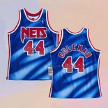 Camiseta Brooklyn Nets Derrick Coleman NO 44 Hardwood Classics Throwback Azul