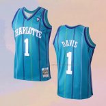 Camiseta Charlotte Hornets Baron Davis NO 1 Mitchell & Ness 1999-00 Verde