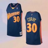 Camiseta Golden State Warriors Stephen Curry NO 30 Mitchell & Ness 2009-10 Azul