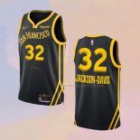 Camiseta Golden State Warriors Trayce Jackson-Davis NO 32 Ciudad 2023-24 Negro