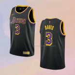 Camiseta Los Angeles Lakers Anthony Davis NO 3 Earned 2020-21 Negro