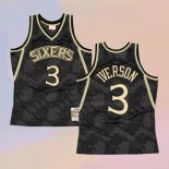 Camiseta Philadelphia 76ers Allen Iverson NO 3 Mitchell & Ness 1996-97 Negro