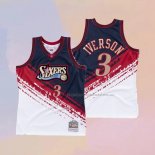 Camiseta Philadelphia 76ers Allen Iverson NO 3 Mitchell & Ness Negro