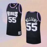 Camiseta Sacramento Kings Jason Williams NO 55 Mitchell & Ness 2001-02 Negro
