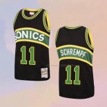 Camiseta Seattle SuperSonics Detlef Schrempf NO 11 Mitchell & Ness 1994-95 Negro