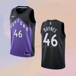 Camiseta Toronto Raptors Aron Baynes NO 46 Earned 2020-21 Negro Violeta