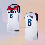 Camiseta USA 2021 Damian Lillard NO 6 Blanco