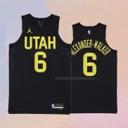Camiseta Utah Jazz Nickeil Alexander-Walker NO 6 Statement 2022-23 Negro