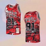 Camiseta Chicago Bulls Dennis Rodman NO 91 Mitchell & Ness Lunar New Year Rojo