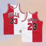 Camiseta Chicago Bulls Michael Jordan NO 23 Split Blanco Rojo