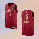 Camiseta Cleveland Cavaliers Evan Mobley NO 4 Ciudad 2023-24 Rojo