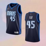 Camiseta Dallas Mavericks Courtney Lee NO 45 Earned 2020-21 Azul