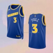 Camiseta Golden State Warriors Jordan Poole NO 3 Classic 2022-23 Azul