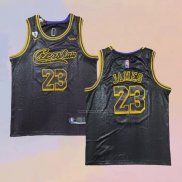 Camiseta Los Angeles Lakers LeBron James NO 23 Crenshaw Black Mamba Negro