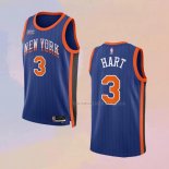 Camiseta New York Knicks Josh Hart NO 3 Ciudad 2023-24 Azul