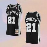 Camiseta San Antonio Spurs Tim Duncan NO 21 Mitchell & Ness 2001-02 Negro