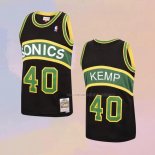 Camiseta Seattle SuperSonics Shawn Kemp NO 40 Mitchell & Ness 1994-95 Negro
