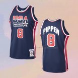 Camiseta USA 1992 Chicago Bulls Scottie Pippen NO 8 Azul