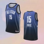 Camiseta All Star 2023 Denver Nuggets Nikola Jokic NO 15 Azul