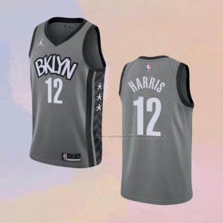 Camiseta Brooklyn Nets Joe Harris NO 12 Statement 2021 Gris