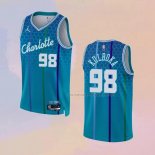 Camiseta Charlotte Hornets Arnoldas Kulboka NO 98 Ciudad 2021-22 Azul