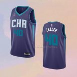 Camiseta Charlotte Hornets Cody Zeller NO 40 Statement Edition Violeta