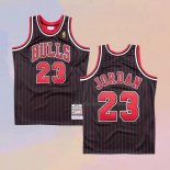 Camiseta Chicago Bulls Michael Jordan NO 23 Hardwood Classics Throwback 1996-97 Negro