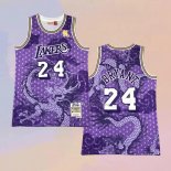Camiseta Los Angeles Lakers Kobe Bryant NO 24 Asian Heritage Throwback 1996-97 Violeta