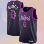 Camiseta Minnesota Timberwolves D'angelo Russell NO 0 Ciudad 2018-19 Violeta