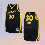 Camiseta Nino Golden State Warriors Stephen Curry NO 30 Ciudad 2023-24 Negro