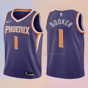 Camiseta Nino Phoenix Suns Devin Booker NO 1 Icon 2017-18 Violeta