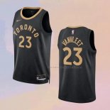 Camiseta Toronto Raptors Fred Vanvleet NO 23 Ciudad 2022-23 Negro