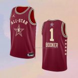 Camiseta All Star 2024 Phoenix Suns Devin Booker NO 1 Rojo