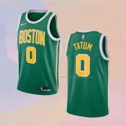 Camiseta Boston Celtics Jayson Tatum NO 0 Earned 2018-19 Verde