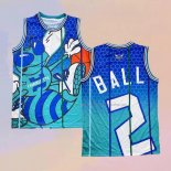Camiseta Charlotte Hornets LaMelo Ball NO 2 Mitchell & Ness Big Face Verde