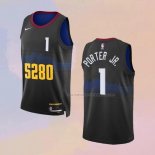 Camiseta Denver Nuggets Michael Porter JR. NO 1 Ciudad 2023-24 Negro