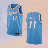 Camiseta Los Angeles Clippers John Wall NO 11 Ciudad 2021-22 Azul