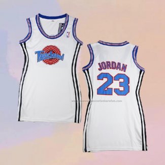 Camiseta Mujer Tune Squad Michael Jordan NO 23 Blanco