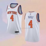 Camiseta New York Knicks Derrick Rose NO 4 Association Blanco
