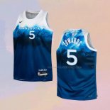 Camiseta Nino Minnesota Timberwolves Anthony Edwards NO 5 Ciudad 2023-24 Azul