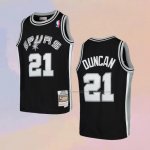 Camiseta Nino San Antonio Spurs Tim Duncan NO 21 Mitchell & Ness 1998-99 Negro