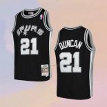 Camiseta Nino San Antonio Spurs Tim Duncan NO 21 Mitchell & Ness 1998-99 Negro