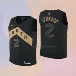 Camiseta Nino Toronto Raptors Kawhi Leonard NO 2 Ciudad 2018 Negro