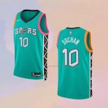 Camiseta San Antonio Spurs Jeremy Sochan NO 10 Ciudad 2022-23 Verde