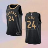 Camiseta Toronto Raptors Khem Birch NO 24 Ciudad 2022-23 Negro