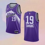 Camiseta Utah Jazz Luka Samanic NO 19 Ciudad 2023-24 Violeta