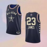Camiseta All Star 2024 Los Angeles Lakers LeBron James NO 23 Azul