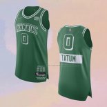 Camiseta Boston Celtics Jayson Tatum NO 0 Ciudad Autentico Verde