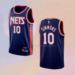 Camiseta Brooklyn Nets Ben Simmons NO 10 Ciudad 2021-22 Azul